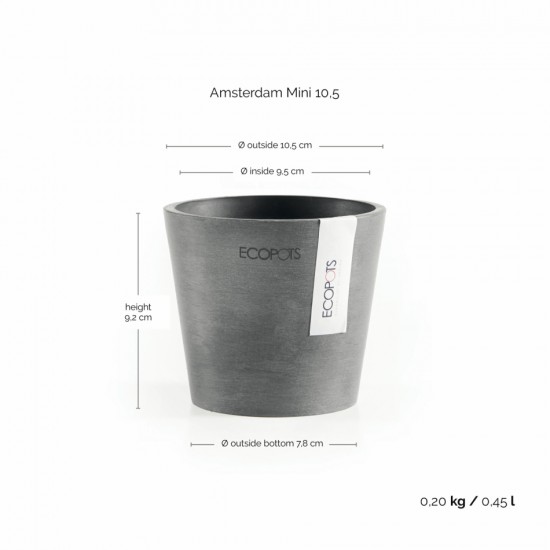 Amsterdam Mini small pot 10 Grey Small pots