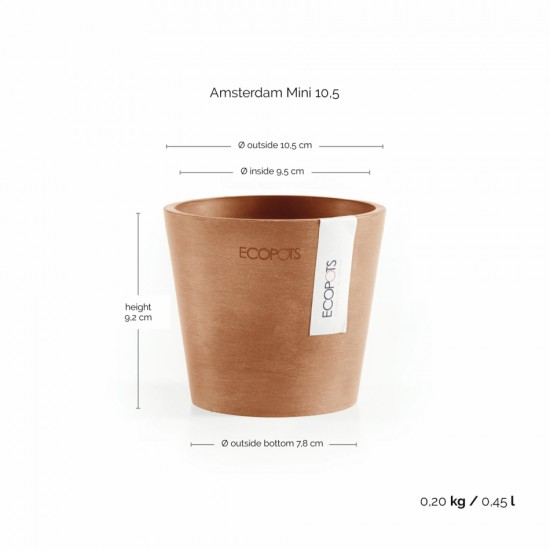 Amsterdam Mini small pot 10 Terracotta Small pots