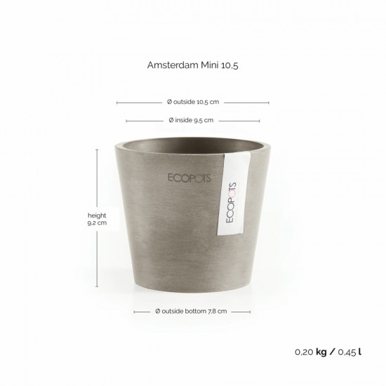 Amsterdam Mini small pot 10 Taupe Small pots