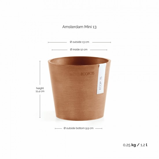 Γλαστράκι Amsterdam Mini 13 Terracotta Μικρές γλάστρες