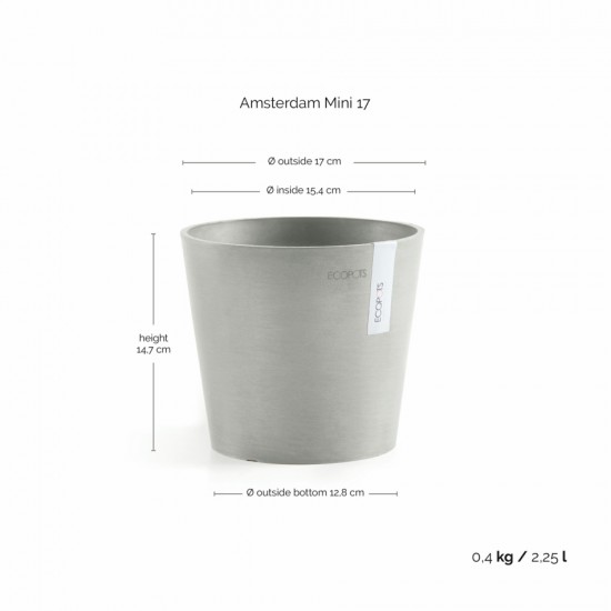 Amsterdam Mini small pot 17 White Grey Small pots