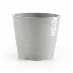 Amsterdam round pot 20 White Grey