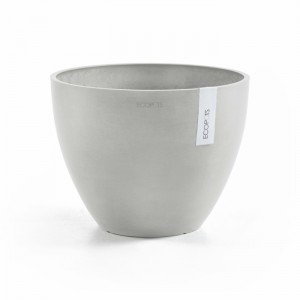 Antwerp round pot 30 White Grey
