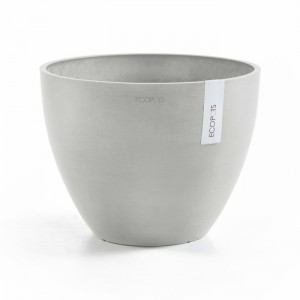Antwerp round pot 40 White Grey