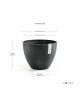 Antwerp round pot 50 Dark Grey Antwerp pot 