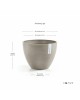 Antwerp round pot 50 Taupe Antwerp pot 