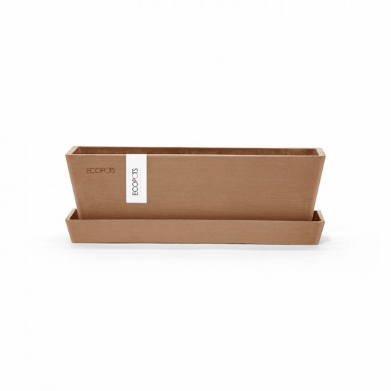 Rectangular planter Bruges Mini 25 Terracotta with saucer Renctangular bruges mini