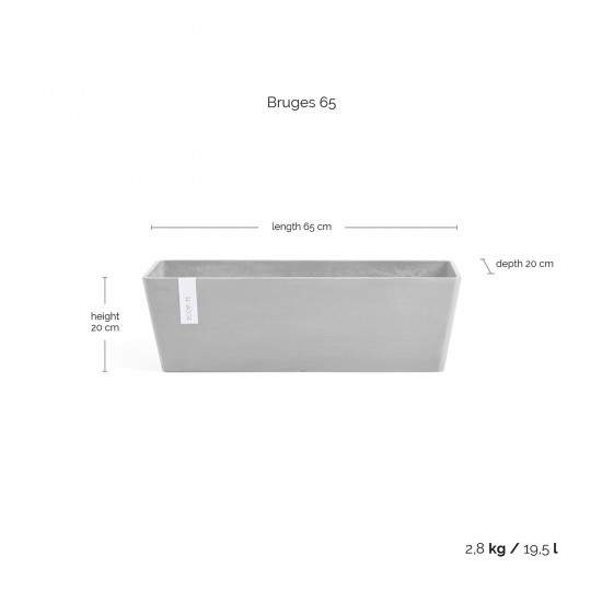 Rectangular planter Bruges 65 Dark Grey Renctangular bruges