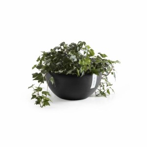 Round bowl pot Brussels 25 Dark Grey