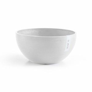 Round bowl pot Brussels 25 Pure White