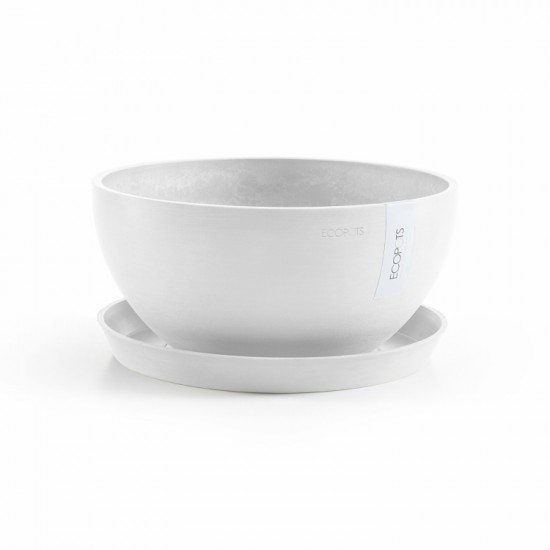 Round bowl pot Brussels 25 Pure White Brussels pot 