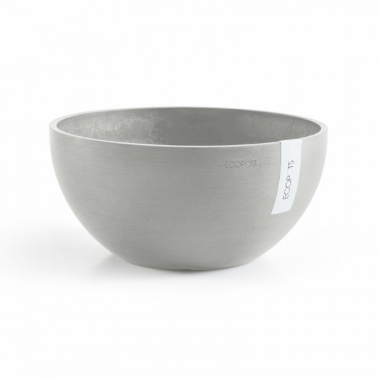 Round bowl pot Brussels 35 White Grey Brussels pot 