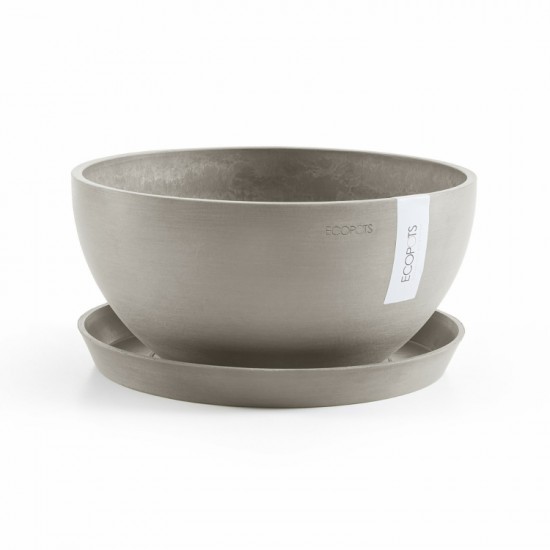 Round bowl pot Brussels 35 Taupe Brussels pot 