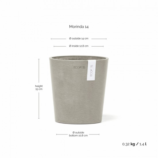 Morinda orchid pot 14 Taupe Small pots