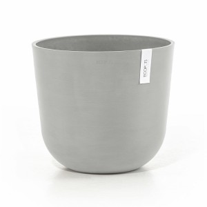 Oslo round pot 35 White Grey