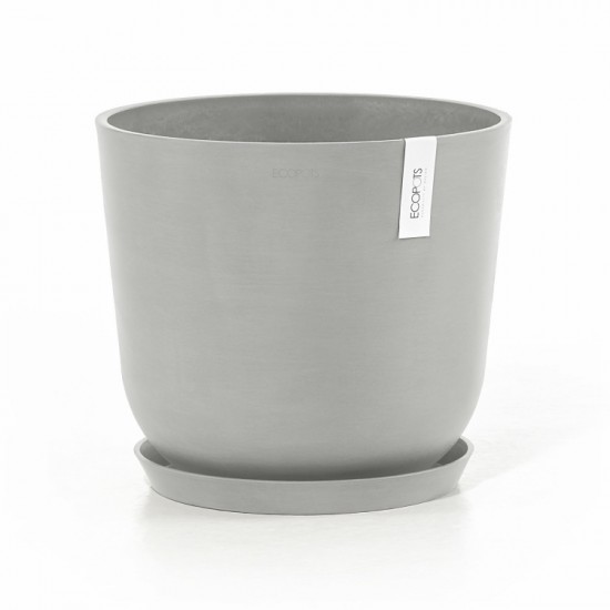 Oslo round pot 35 White Grey Oslo pot 