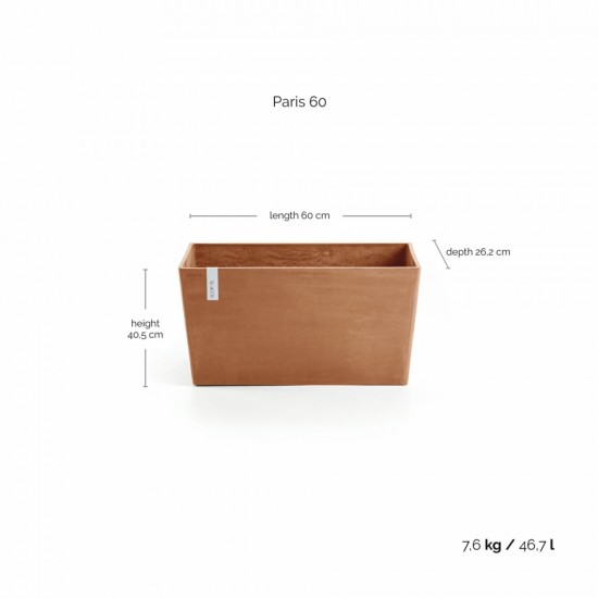 Big planter Paris 60 Terracotta Rectangular paris 