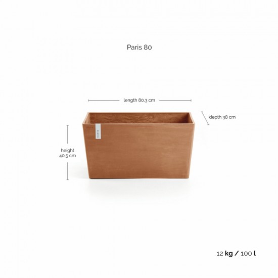 Big planter Paris 80 Terracotta Rectangular paris 