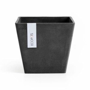 Rotterdam square pot 20 Dark Grey