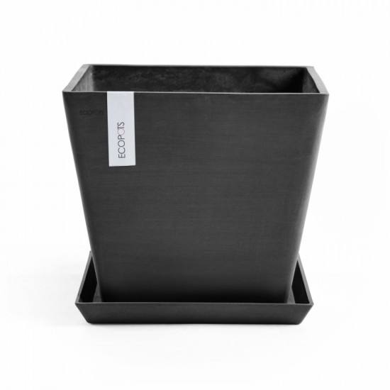 Rotterdam square pot 30 Dark Grey Rotterdam pot 