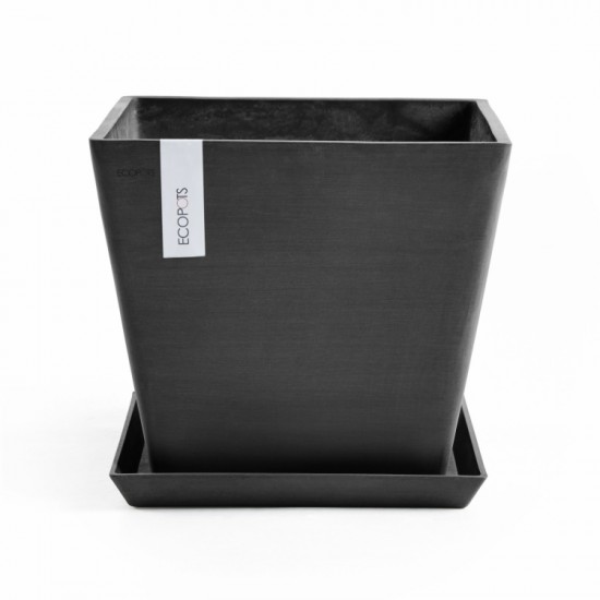 Rotterdam square pot 40 Dark Grey Rotterdam pot 