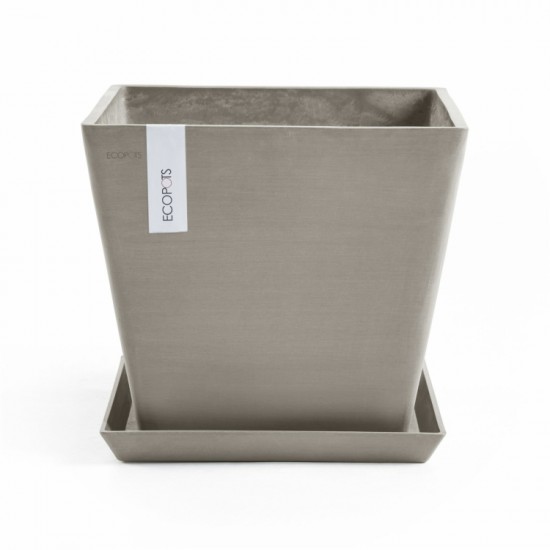 Rotterdam square pot 40 Taupe Rotterdam pot 