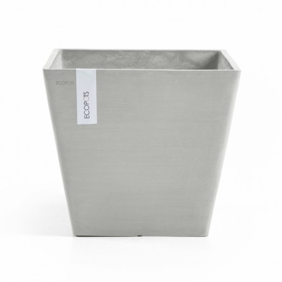 Rotterdam square pot 40 White Grey Rotterdam pot 