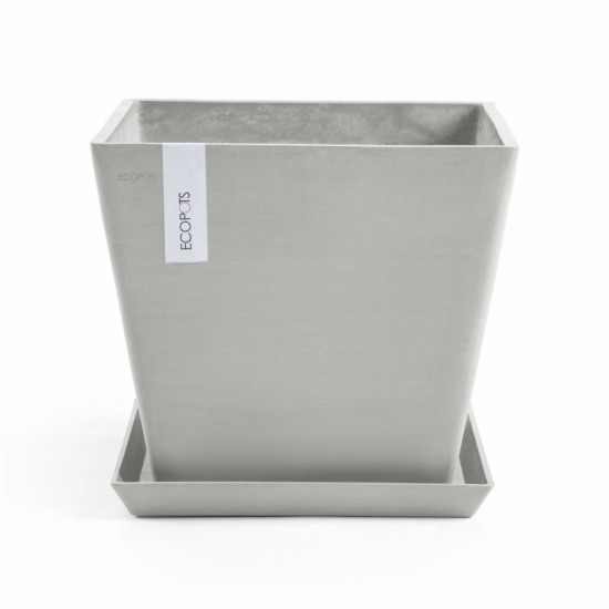 Rotterdam square pot 40 White Grey Rotterdam pot 