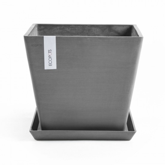 Rotterdam square pot 50 Grey Rotterdam pot 