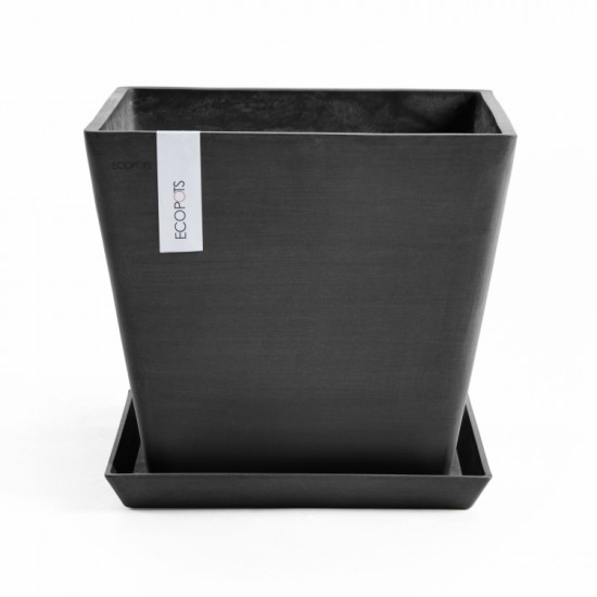 Rotterdam square pot 50 Dark Grey Rotterdam pot 