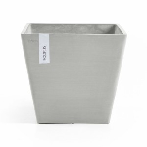 Rotterdam square pot 50 White Grey