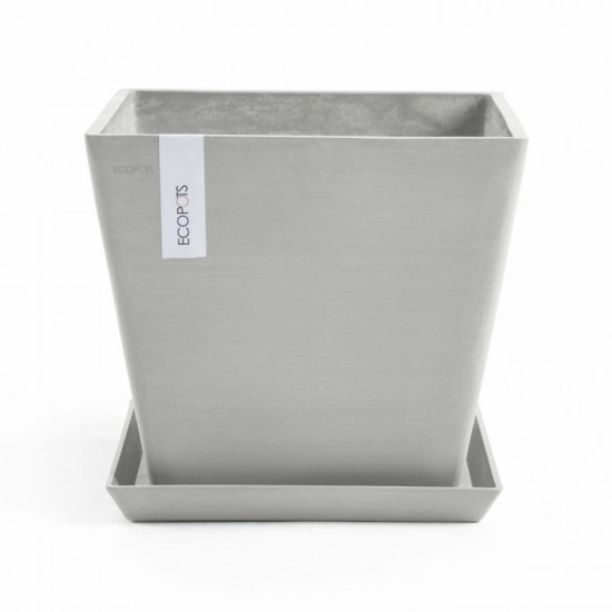 Rotterdam square pot 50 White Grey Rotterdam pot 