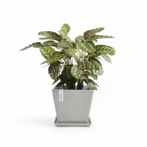 Rotterdam square pot 50 White Grey