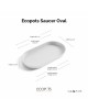 Saucer oval Tokyo 30 Pure White  Oval saucers