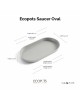 Saucer oval Tokyo 30 White Grey Oval saucers