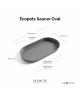 Saucer oval Tokyo 30 Grey Oval saucers