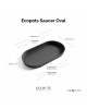 Saucer oval Tokyo 30 Dark Grey Oval saucers