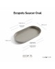 Saucer oval Tokyo 30 Taupe Oval saucers