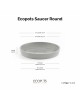 Saucer round 20 White Grey Round saucers 