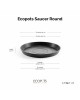 Saucer round 25 Dark Grey Round saucers 