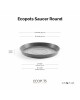 Saucer round 40 Grey Round saucers 