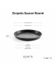 Saucer round 40 Dark Grey Round saucers 