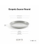 Saucer round 40 White Grey Round saucers 