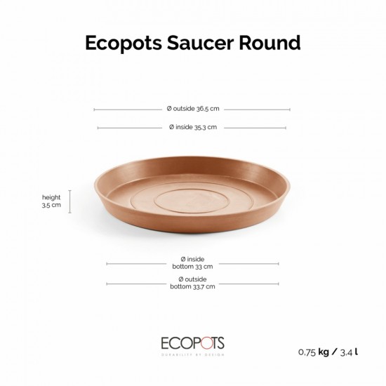 Saucer round 40 Terracotta Round saucers 