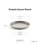 Saucer round 50 Taupe Round saucers 