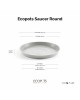 Saucer round 50 White Grey Round saucers 