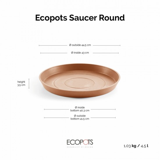 Saucer round 50 Terracotta Round saucers 