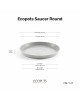 Saucer round 60 White Grey Round saucers 