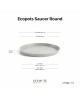 Saucer round 70 White Grey Round saucers 