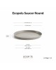 Saucer round 70 Taupe Round saucers 